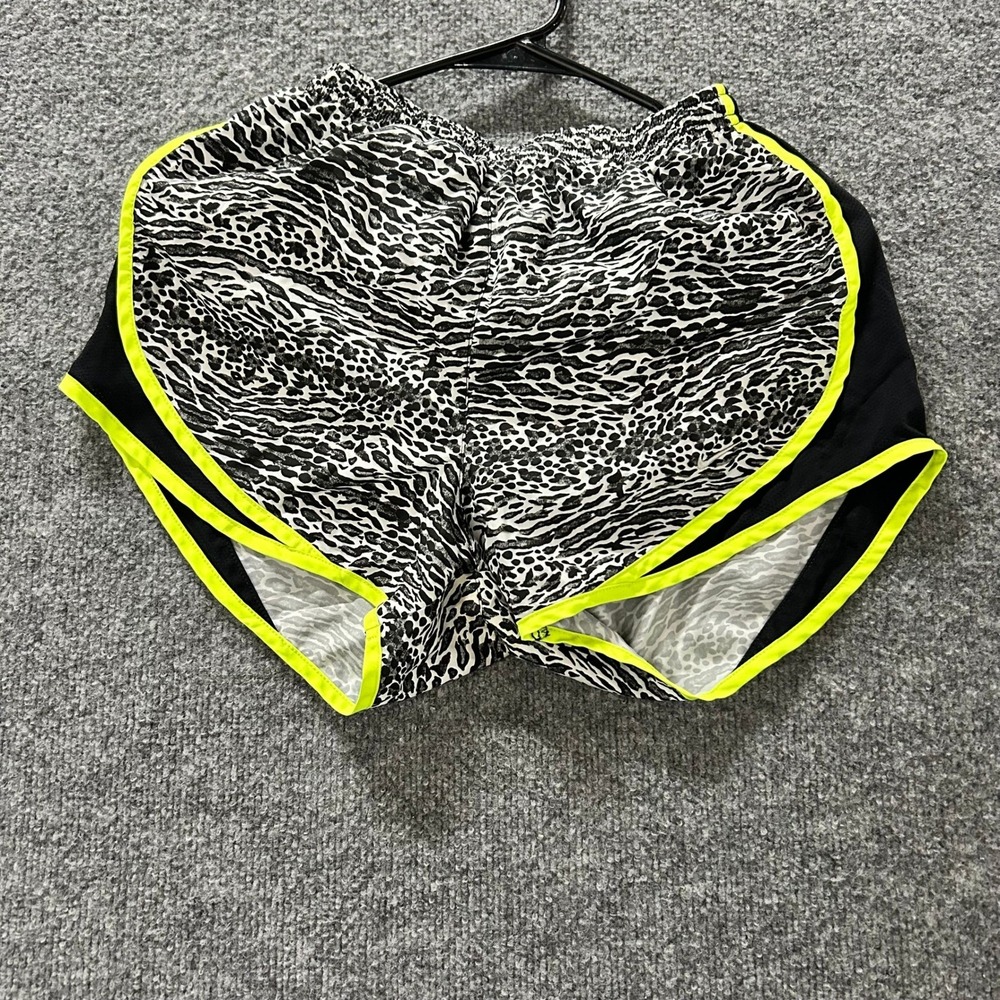 Nike Shorts Womens Size S Animal Print Neon Yellow Running 686018-013